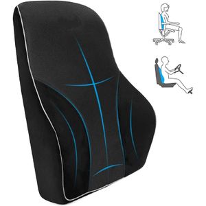 Lendensteunkussen - Superieur traagschuim - Comfortabele rugleuning voor bureaustoel en autostoel en