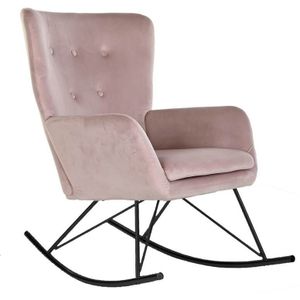 ESPRIT - Schommelstoel - Zwart Roze - Polyester Metaal