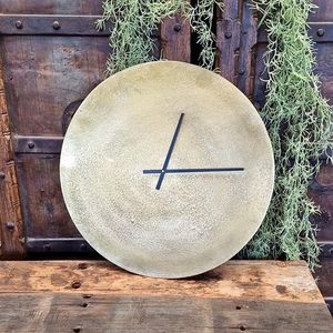 HorstDeco - Wandklok - Antiek- Bronskleurig - Round Clock - 56 cm