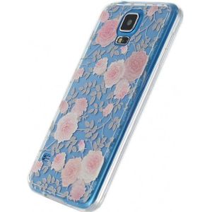 Xccess TPU/PC Case Samsung Galaxy S5/S5 Plus/S5 Neo Transparent/Floral Rose