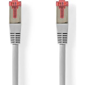 CAT6-kabel | RJ45 Male | RJ45 Male | SF/UTP | 10.0 m | Rond | PVC | Grijs
