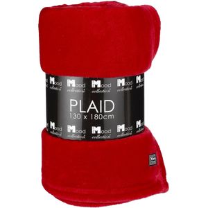 In The Mood Collection Famke Fleece Plaid - L180 x B130 cm - Rood