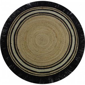 Tapis Petit Round Tess Vloerkleed 110 x 110 cm Black