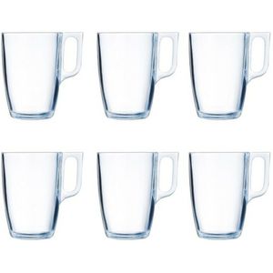 Mokkenset Luminarc Nuevo (6 pcs) Transparant Glas 400 ml (6 Onderdelen)