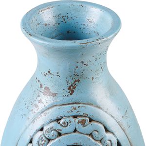 Beliani MEGARA - Decoratieve vaas - Blauw - Terracotta