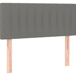 vidaXL - Hoofdbord - 90x5x78/88 - cm - stof - donkergrijs