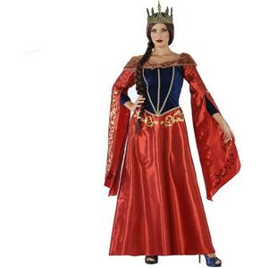 Kostuums voor Volwassenen 113916 Rood Marineblauw Middeleeuwse Koningin Maat XL