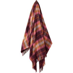 Plaid Winterton Burgundy Donkerrood - Merino Lamswol - 140x185 - Bronte by Moon Scotland