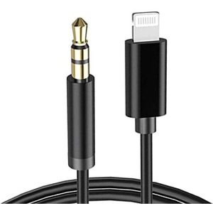 ThunderGold Aux Kabel iPhone Auto - iPhone Lightning naar Headphone Jack Audio Aux Kabel - 3,5 mm -