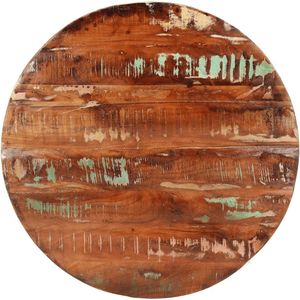Tafelblad rond  80x3,8 cm massief gerecycled hout