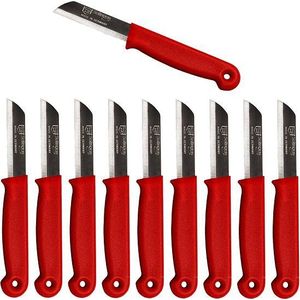 Solingen Schilmesje - RVS Glad - 16 cm met "Blade Cover" - Rood - 500 Stuks