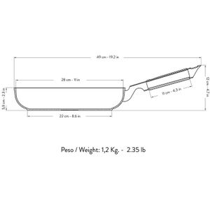 Primecook - Koekenpan - Ø 28 cm - PFAS-vrij - inductie - veilige en slijtvaste Ecoshield antiaanbaklaag