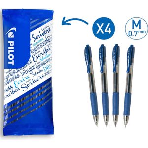 Pilot Frixion G2 gelpen 0.7 - Medium - Blauw - 4 stuks