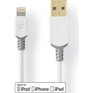 USB-Kabel | USB 2.0 | Apple Lightning 8-Pins | USB-A Male | 480 Mbps | Verguld | 3.0 m | Rond | PVC