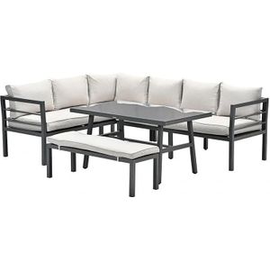 Garden Impressions Blakes Lounge Diningset - Carbon Black/Desert Sand