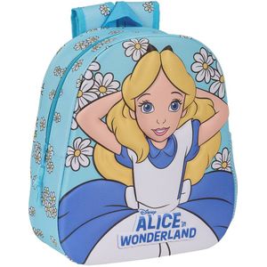 3D-Kinderrugzak Clásicos Disney Alice in Wonderland Hemelsblauw 27 x 33 x 10 cm