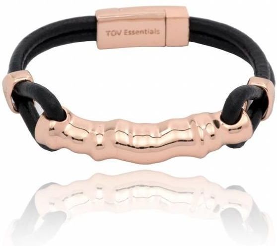 TOV ESSENTIALS - Armband - Wit Goud - Messing, Waxed Cord