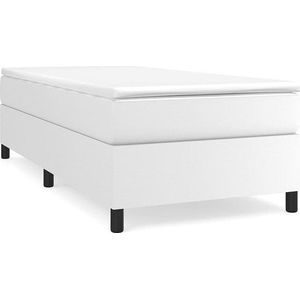 vidaXL-Boxspringframe-kunstleer-wit-80x200-cm