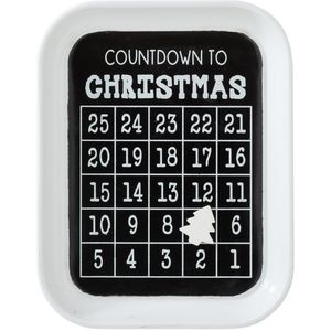 J-Line Adventskalender kerst - metaal - zwart