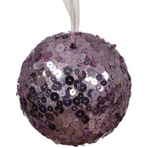 Decoris - Kerstbal foam d8 cm fris lila