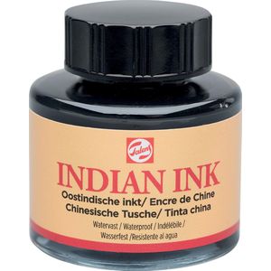 Talens Oostindische inkt, flesje van 30 ml, zwart