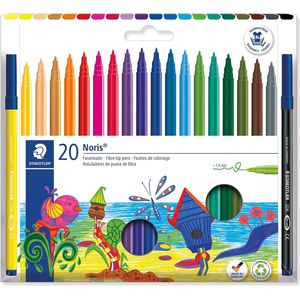 Staedtler Viltstift Noris 326, 20 stiften in een kartonnen etui