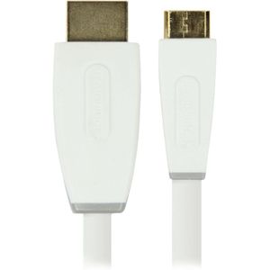 High Speed HDMI kabel met Ethernet HDMI-Connector - HDMI Mini-Connector Male 1.00 m Wit Bandridge