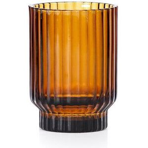 XLBoom Volta Vaas - Glas - Voor Binnen - Amber - 9 × 9 × 13 cm