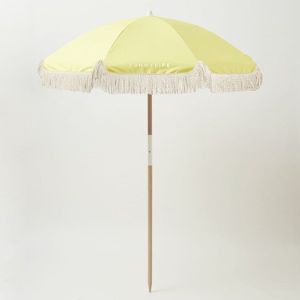 Sunnylife Beach Parasol Luxe 170 cm Limoncello - Geel / Katoen