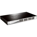 D-Link - DES-1210-28P - PoE-Switch - 24 Fast Ethernet Poorten - 2 Gigabit Poorten