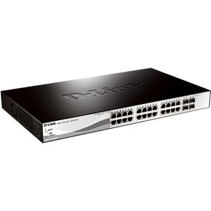 D-Link - DES-1210-28P - PoE-Switch - 24 Fast Ethernet Poorten - 2 Gigabit Poorten