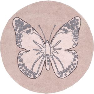 Vloerkleed Butterfly nude - diameter 160 cm