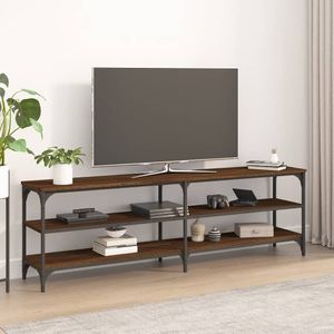 Tv-meubel 160x30x50 cm bewerkt hout bruineikenkleurig