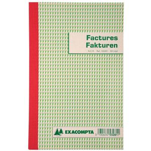 Exacompta factuurboek, ft 21x13,5 cm, tweetalig, tripli (50 x 3 vel)