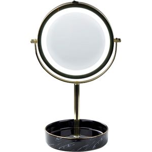 Beliani SAVOIE - Make-up spiegel - Goud/Zwart - IJzer