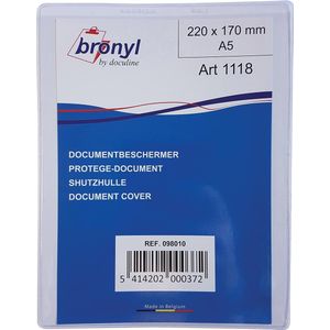 Bronyl U-mapje uit transparante PVC van 180 micron, ft A5 10 stuks