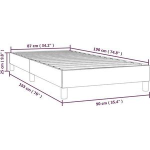 VidaXL Boxspringframe Stof Blauw 90x190 cm