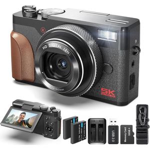 N Digitale Camera 4K & 56MP - Vlog Camera met 2 Batterijen