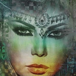 Arabisch schilderij Arabian Haifa Turquoise