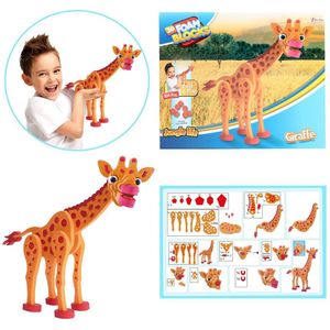 Toi-toys 3d Puzzel Giraffe Junior 31,5 Cm Foam Oranje 104-delig