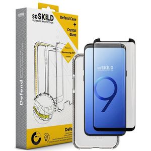 SoSkild Samsung Galaxy S9 Defend Heavy Impact Case Transparent and Tempered Glass Screen Protector