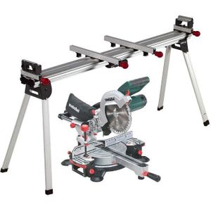 Metabo Afkortzaag KGS 216 M met trekfunctie | nieuw model + KSU 401 onderstel - 690858000