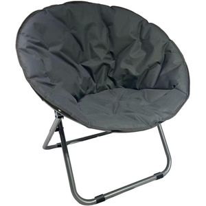 Campingstoel moon chair - donkergrijs - 82x68x79cm - tuinstoel