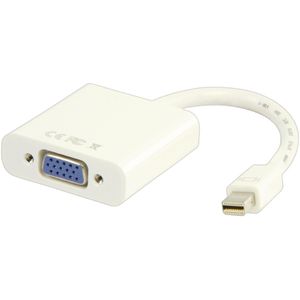 Mini DisplayPort Kabel Mini-DisplayPort Male - VGA Female 15-Pins 0.20 m Wit Valueline