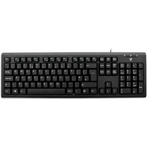 Toetsenbord V7 KU200UK QWERTY Engels Zwart