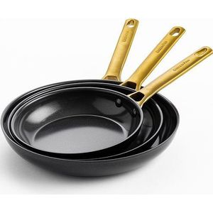 GreenPan Padova Reserve Black Gold 3-delige koekenpannenset - 20,24 en 28cm -PFAS-vrij