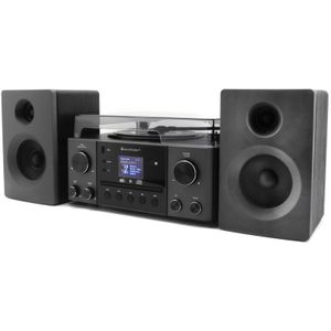 Soundmaster MCD1950 SW - Stereo Set - Platenspeler DAB+ FM Bluetooth USB CD - Zwart