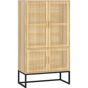 VidaXL Hoge Kast 70x35x125 cm - Bewerkt Hout