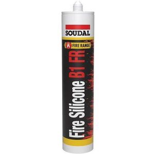 Soudal Fire Silicone B1 FR | Brandwerende siliconenkit | Wit | 300 ml - 147413