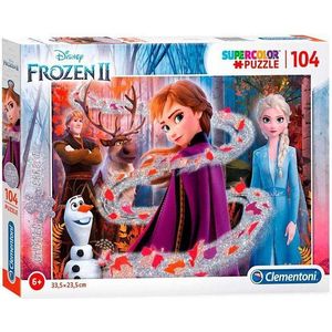 Clementoni Glitter Puzzel Frozen 2, 104st.